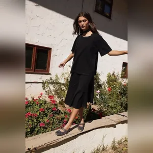 NWOT Free People Charmaine Skirt Set - Black