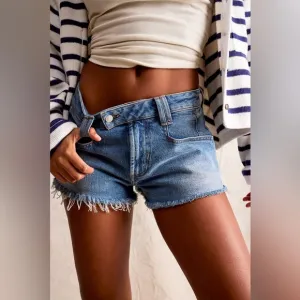 NWOT Free People Denim Jean Curvy CRVY High Voltage Shortie / Shorts Size 31