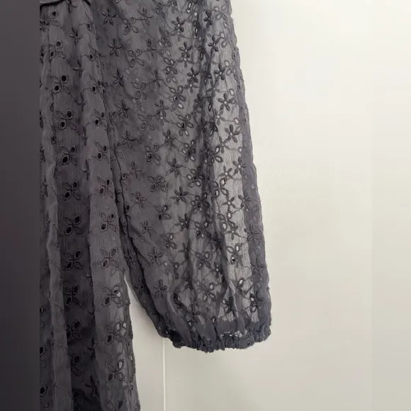 NWOT Free People Malina Embroidered Eyelet Maxi Long Sleeve Dress Size XS