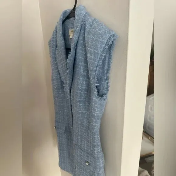 NWOT Maeve by Anthropologie Sleeveless Tweed Blazer Mini Dress – Size 12✨