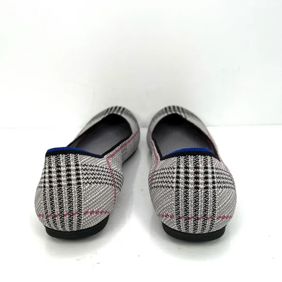 NWOT Rothy's Shoes Retired! Rothys The Flat Grey Glen Plaid