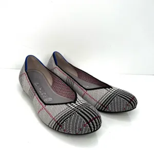 NWOT Rothy's Shoes Retired! Rothys The Flat Grey Glen Plaid