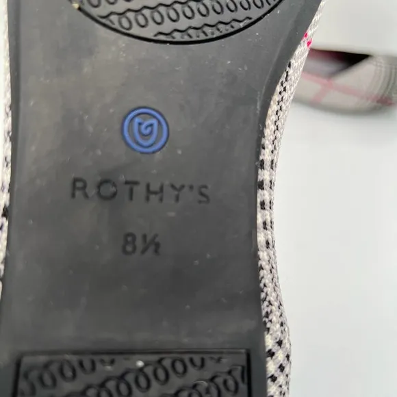 NWOT Rothy's Shoes Retired! Rothys The Flat Grey Glen Plaid