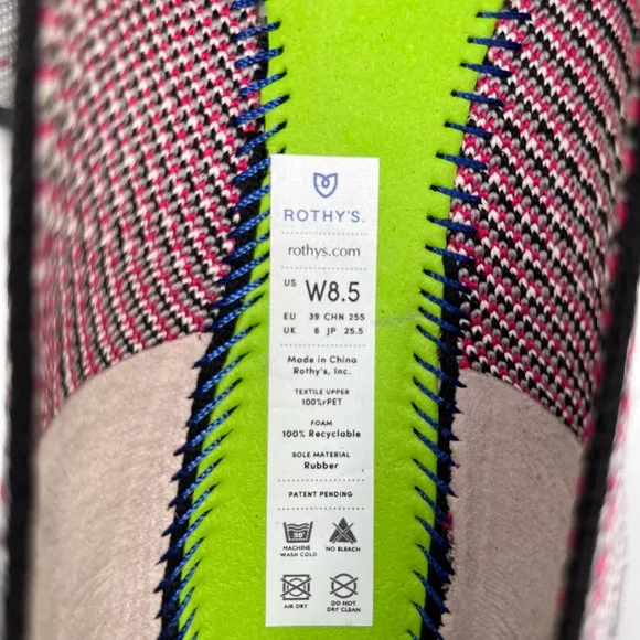NWOT Rothy's Shoes Retired! Rothys The Flat Grey Glen Plaid