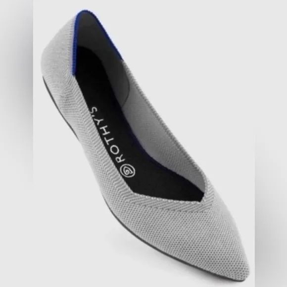 NWOT Rothy's The Point Ballet Flat Shoes Flax Birdseye Women's Size 7