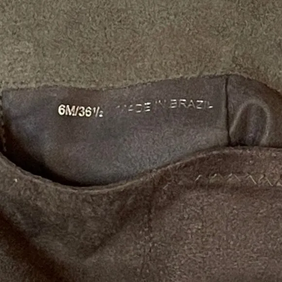 NWOT Size 6 Lucky Brand Calypso Dark Brown Tall Suede Flat Boots Women’s