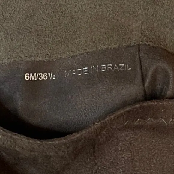 NWOT Size 6 Lucky Brand Calypso Dark Brown Tall Suede Flat Boots Women’s