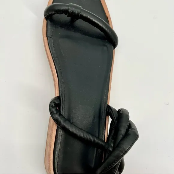 NWOT Wal &amp; Pai Eureka In Camel Sandal Sling Thong Flat Shoes Leather Size 8.5