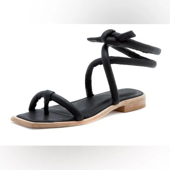 NWOT Wal &amp; Pai Eureka In Camel Sandal Sling Thong Flat Shoes Leather Size 8.5