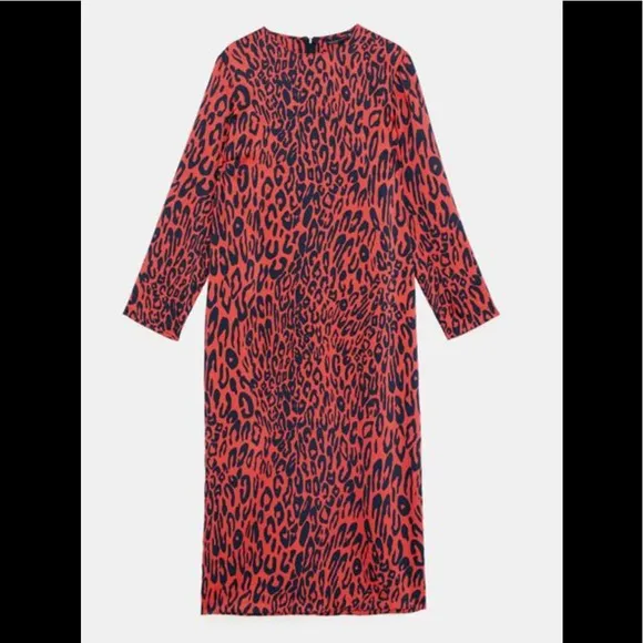 NWOT Zara Animal Print Maxi Dress