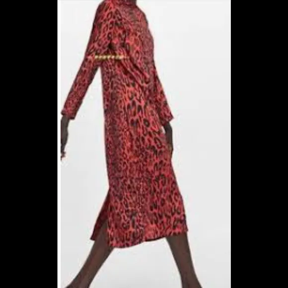 NWOT Zara Animal Print Maxi Dress