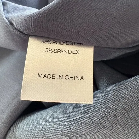 NWT Abbey Glass Michelle Shift Dress blue M medium bow shoulder boat neck