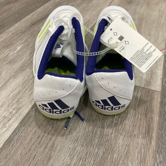 NWT Adidas Sprinstar Track Shoes White, Neon Green, and Blue Size 11.5 S…