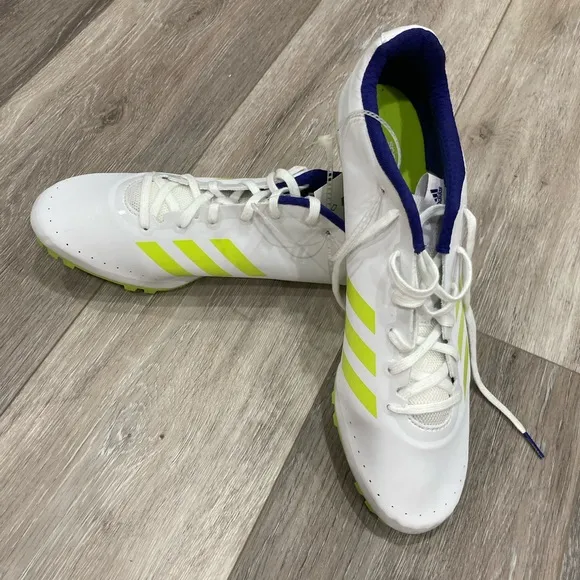NWT Adidas Sprinstar Track Shoes White, Neon Green, and Blue Size 11.5 S…
