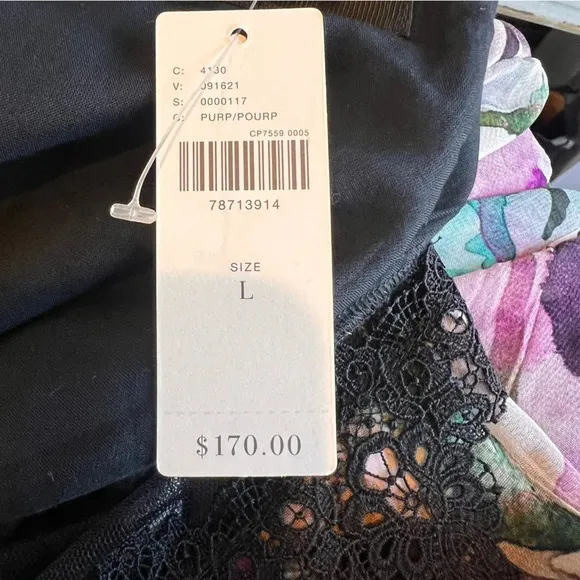 NWT Anthropologie L Flutter Sleeve Dress Whimsigoth Fairy Grunge Watercolor Mini