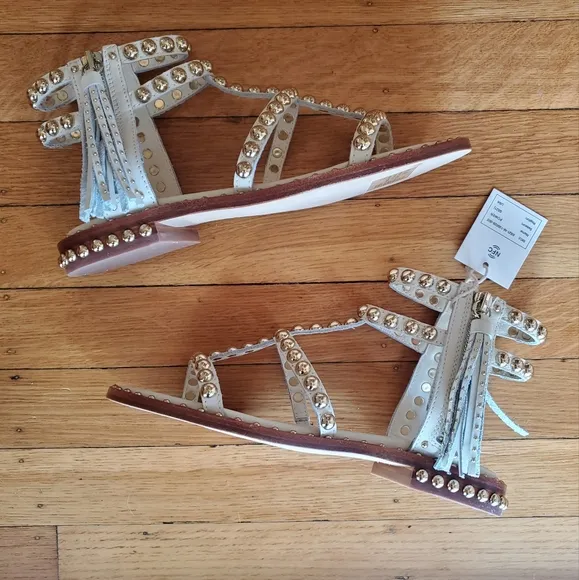 NWT ASH 'POWER' Studded Flat Gladiator Sandal, Size 35 EU