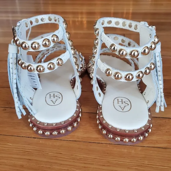 NWT ASH 'POWER' Studded Flat Gladiator Sandal, Size 35 EU