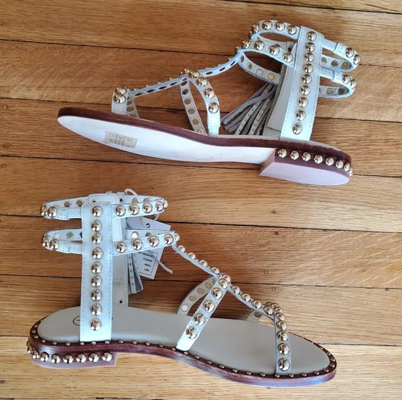 NWT ASH 'POWER' Studded Flat Gladiator Sandal, Size 35 EU
