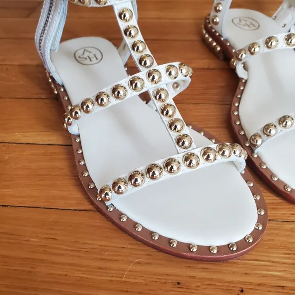 NWT ASH 'POWER' Studded Flat Gladiator Sandal, Size 35 EU