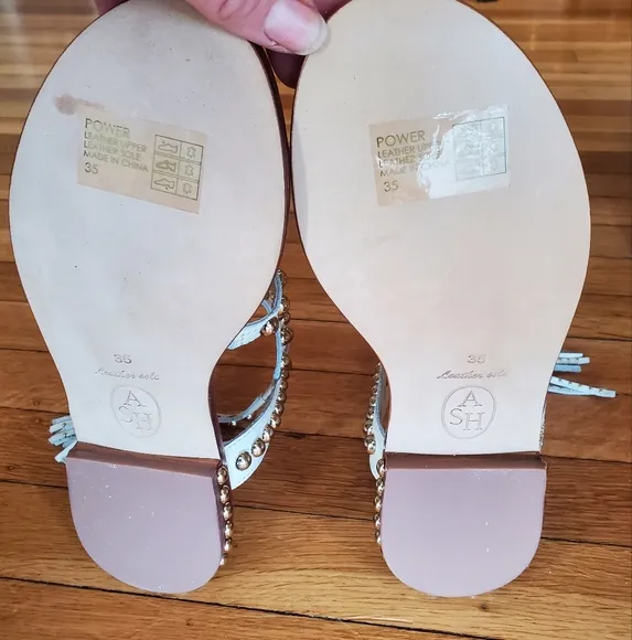 NWT ASH 'POWER' Studded Flat Gladiator Sandal, Size 35 EU