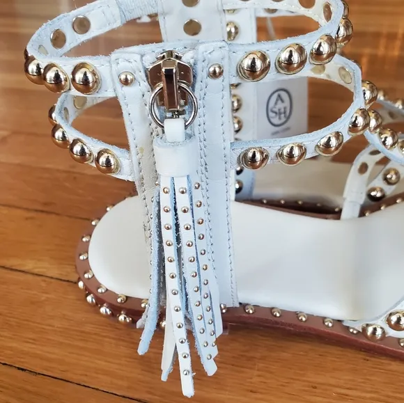 NWT ASH 'POWER' Studded Flat Gladiator Sandal, Size 35 EU
