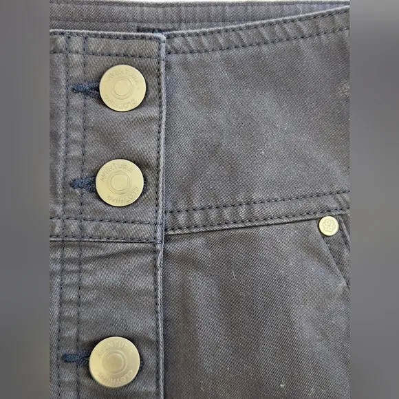 NWT || AVENTURA || Navy Blue Button Down Cotton Skirt Mini Sz 6