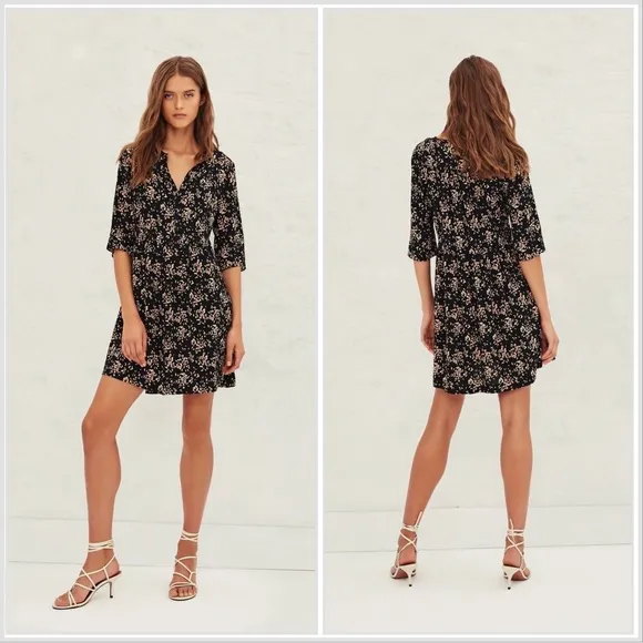 NWT BA&amp;SH Floral Vlada Shift Dress sz 3 Large