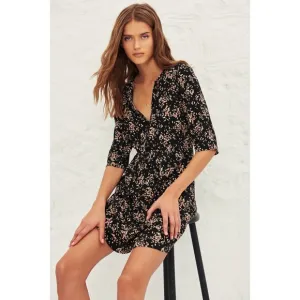 NWT BA&amp;SH Floral Vlada Shift Dress sz 3 Large