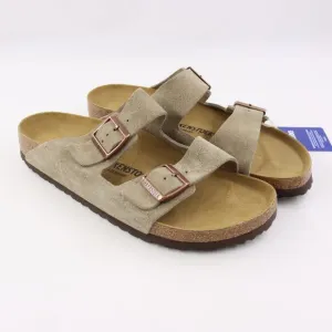 NWT Birkenstock Arizona Suede Leather Sandals in Taupe EU Size 43