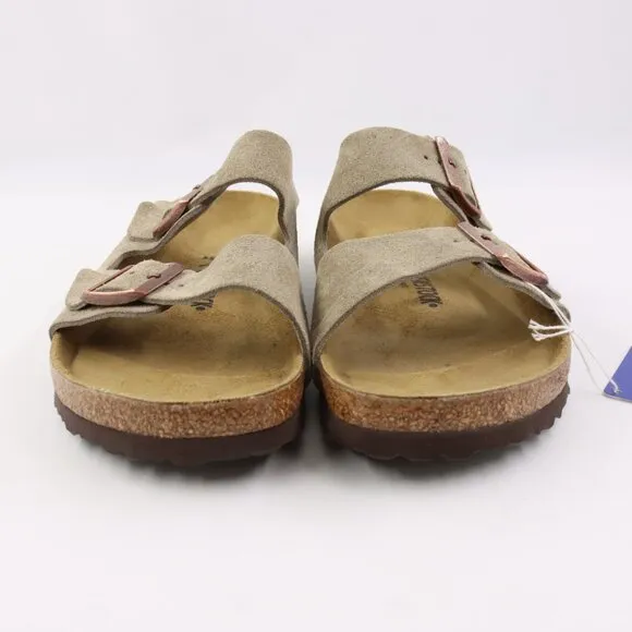 NWT Birkenstock Arizona Suede Leather Sandals in Taupe EU Size 43