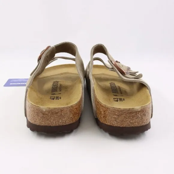 NWT Birkenstock Arizona Suede Leather Sandals in Taupe EU Size 43