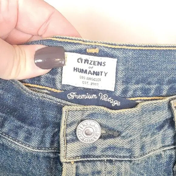 NWT Citizens of Humanity Cora Cropped Shadow Inseam in Livingston Wash, Sz 30