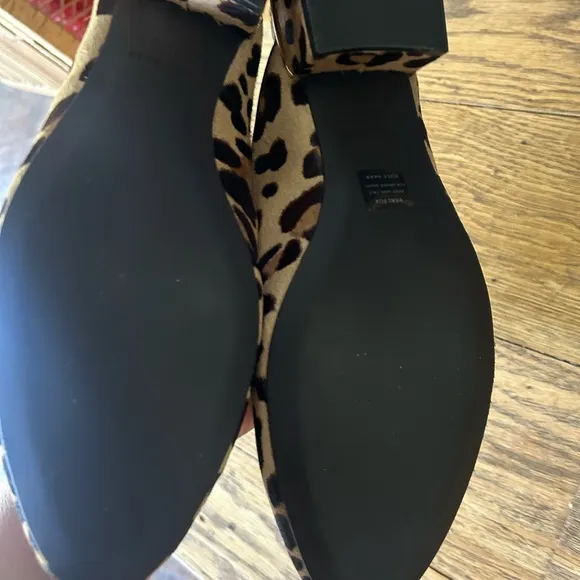 NWT COLE HAAN Piper Mule in Leopard Print Ocelot Haircalf Slip On 10B