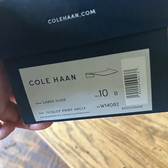 NWT COLE HAAN Piper Mule in Leopard Print Ocelot Haircalf Slip On 10B