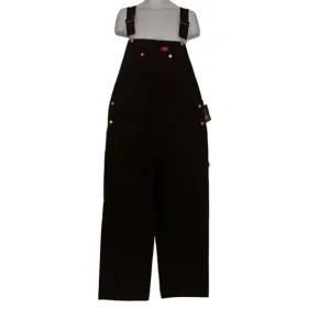 NWT Dickies Duck Bib Overalls Mens 42 30 Rinsed Black Wide Legs Pockets Work