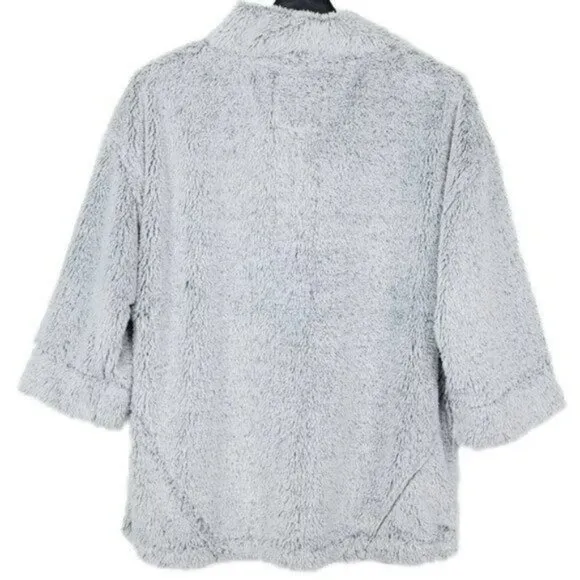 NWT Dylan Ultra Soft  Shaggy Sherpa Fleece Sweatshirt Funnel Neck Sweater Top