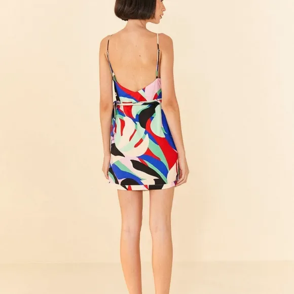 NWT Farm Rio Colorful Monstera Mini Dress