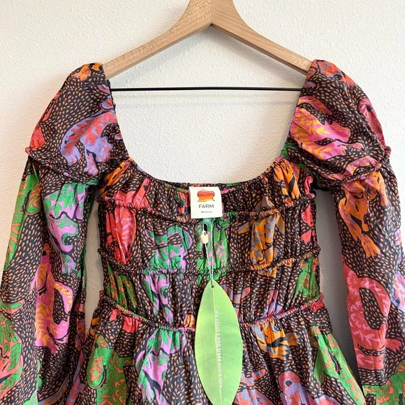 NWT Farm Rio Wild Leopards Dress XS