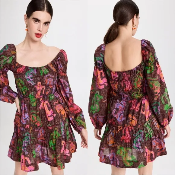 NWT Farm Rio Wild Leopards Dress XS