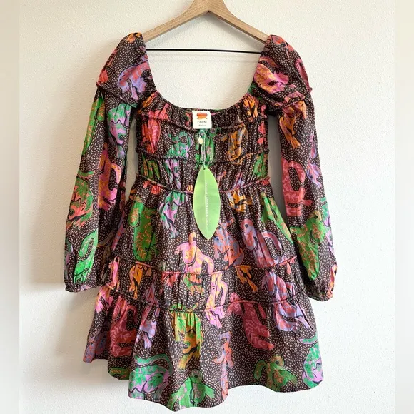 NWT Farm Rio Wild Leopards Dress XS