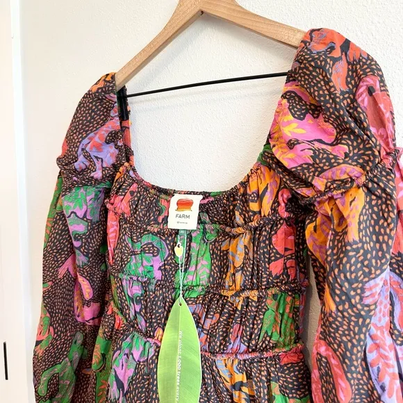 NWT Farm Rio Wild Leopards Dress XS
