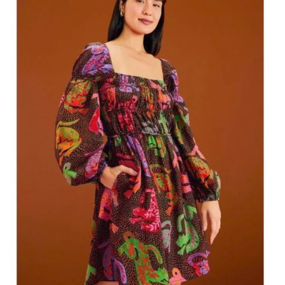 NWT Farm Rio Wild Leopards Dress XS