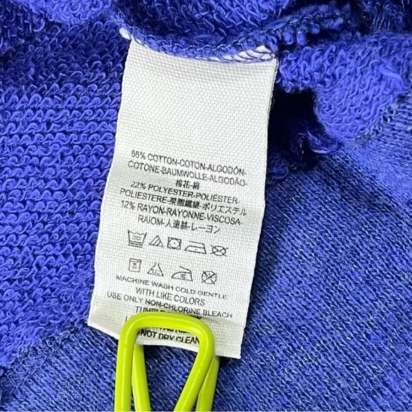 NWT Free People Distressed Draped Blue Violet Pullover Sweater sz XS