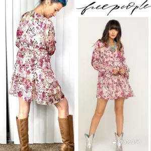 •NWT🤩 |•FREE PEOPLE•| Pretty, Flirty, Floral Tiered Dress Size Small🌺