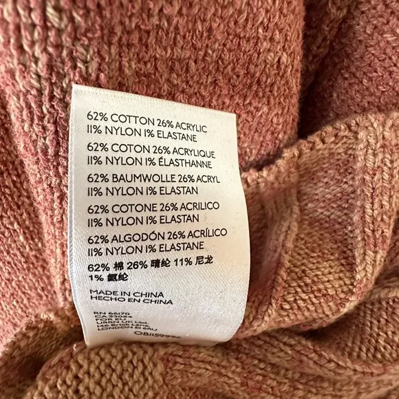 NWT‎ FREE PEOPLE Street Fair Tunic Sweater Oversized Rust Brick Combo Small
