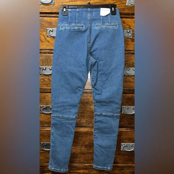 NWT! Free People We The Free Bella Moto High-Rise Skinny Jeans