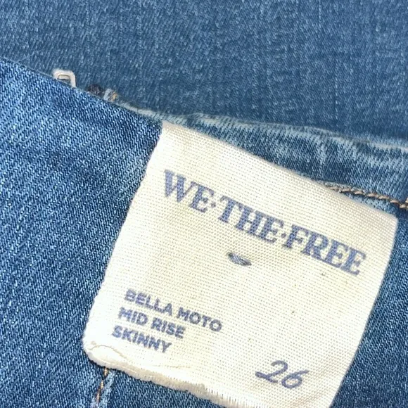 NWT! Free People We The Free Bella Moto High-Rise Skinny Jeans