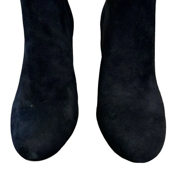 NWT INC Black Suede Leather Tall Heeled Boots