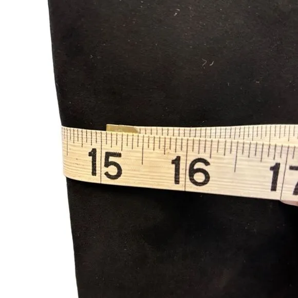 NWT INC Black Suede Leather Tall Heeled Boots