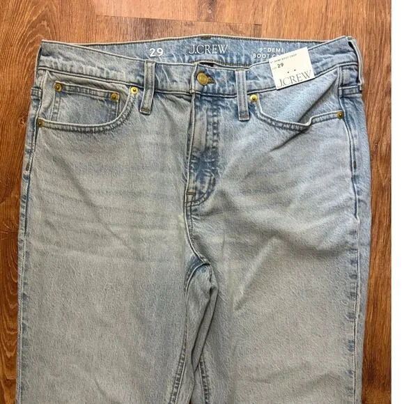 NWT J.Crew 9” Demi Boot Crop Jeans In Ashland Wash Size 29